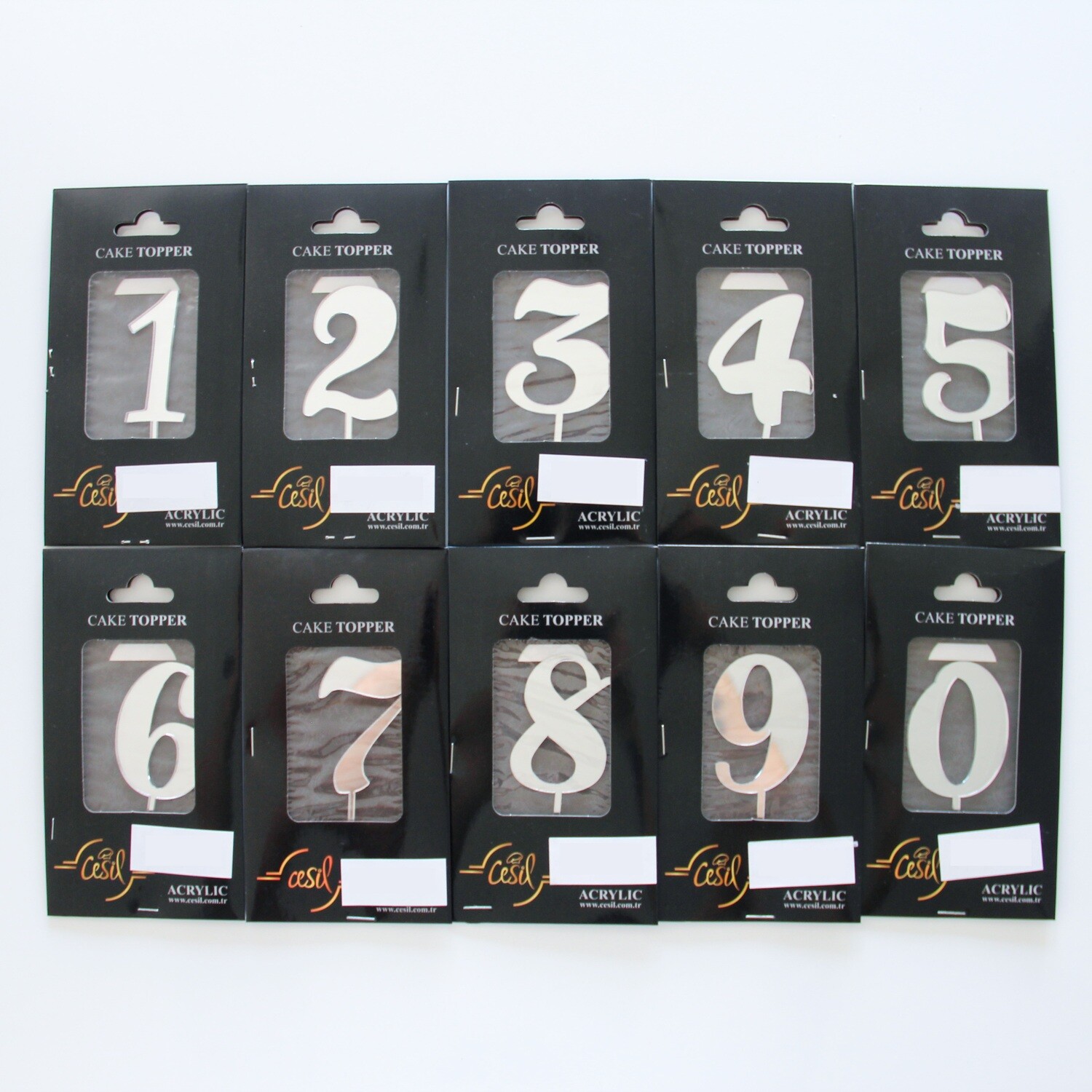 Topper Rakam 6CM Gümüş