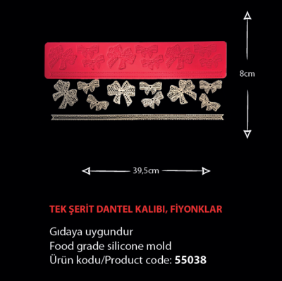 55038 Tek Şerit Dantel Kalıbı - Fiyonklar