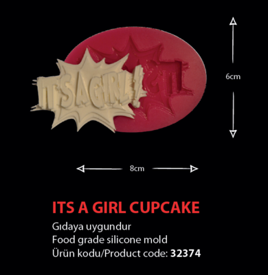 32374 It&#39;s a Girl Cupcake
