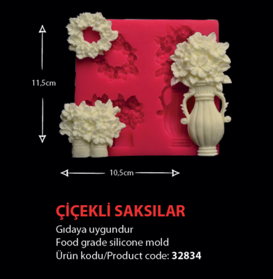 32834 Çiçekli Saksılar