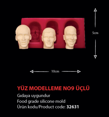 32631 Yüz Modelleme No 9 Üçlü