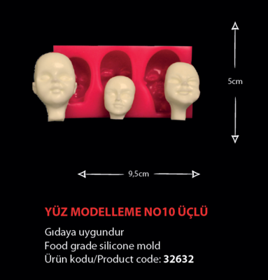 32632 Yüz Modelleme No 10 Üçlü