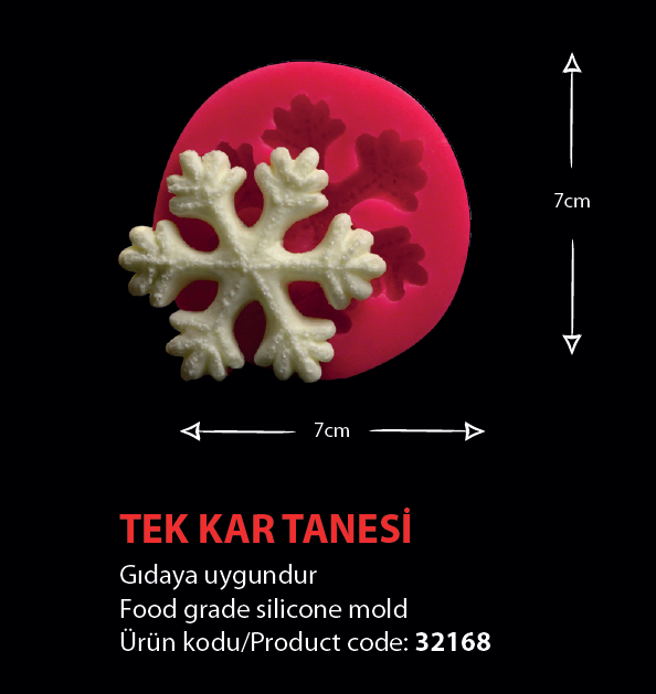 32168 Tek Kar Tanesi (7*7cm)