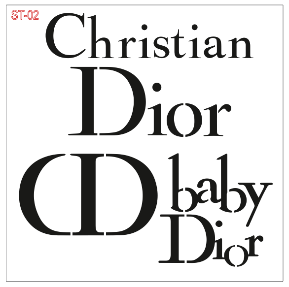 Stencıl Chrıstıan Baby Dıor 20*20cm