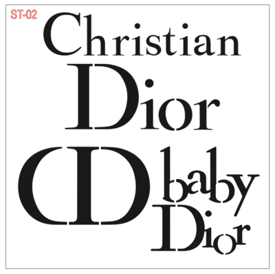 Stencıl Chrıstıan Baby Dıor 20*20cm