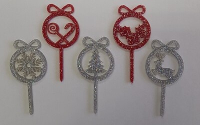 Pasta Topper 15359 Minik Ağaç Noel Set (5 PARÇA)