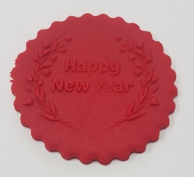 15426 Happy New Year Yapraklı Kurabiye Kaşesi
