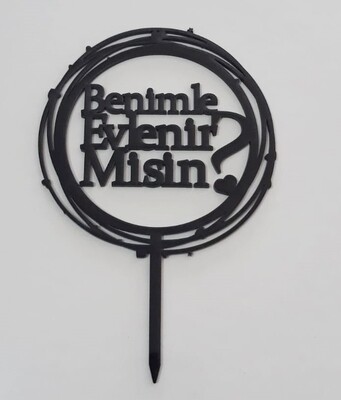 Pasta Topper Benimle Evlenir Misin?