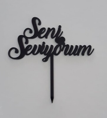 Pasta Topper Seni Seviyorum