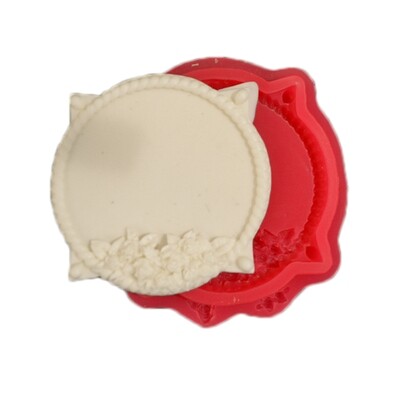 33086 Çiçekli Yuvarlak Çerçeve (6*6 cm)