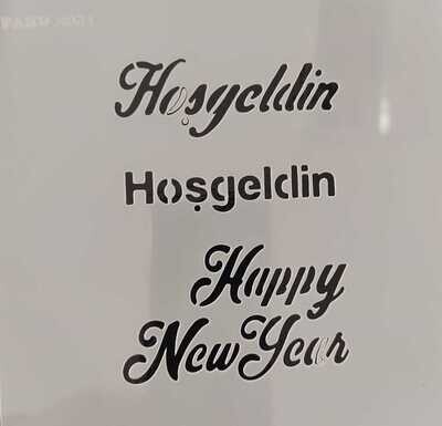 Stencıl Hoşgeldin Happy New Year