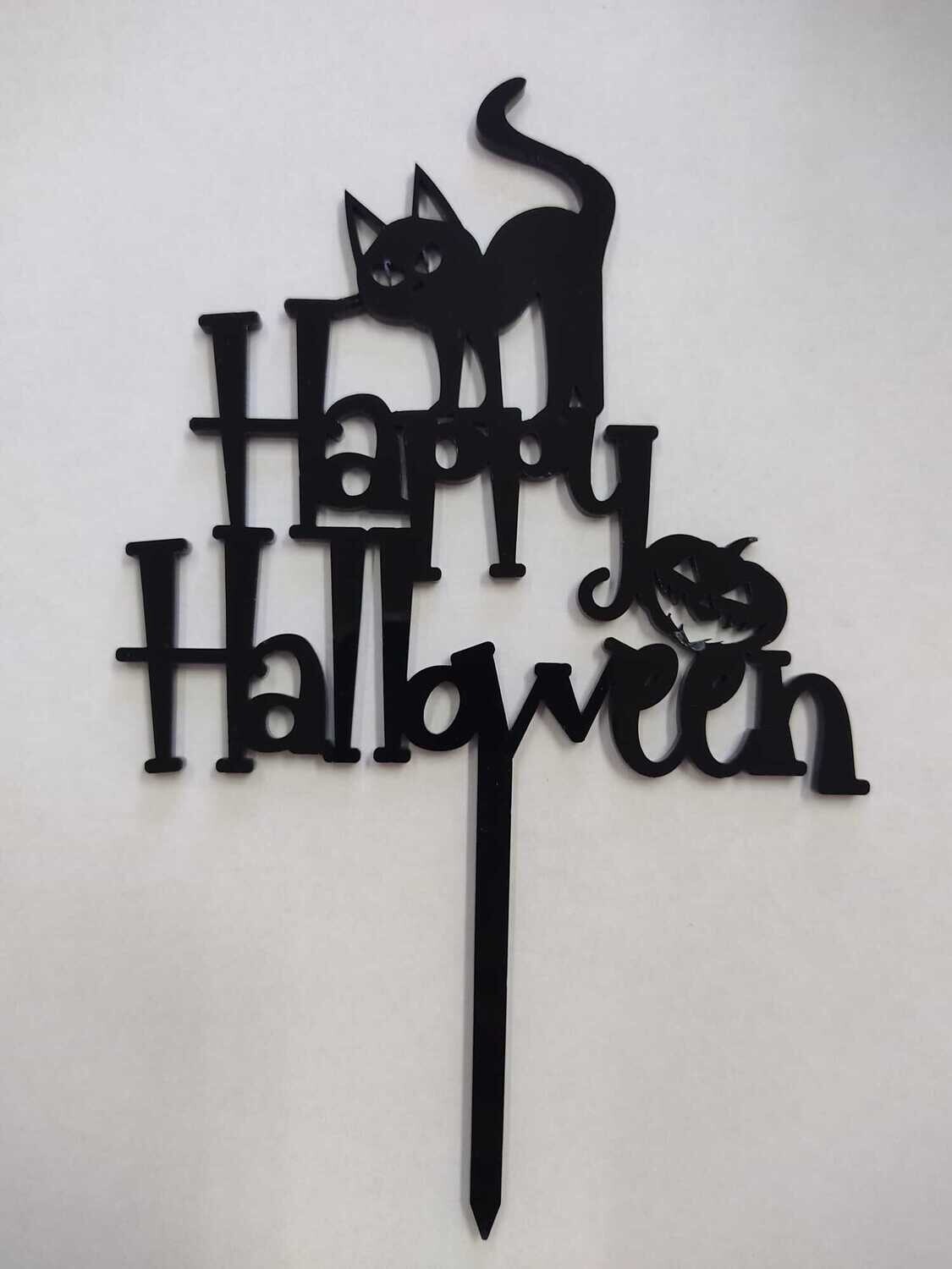15437 Pasta Topper Happy Halloween Siyah