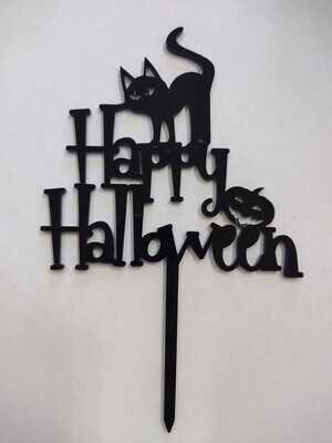 15437 Pasta Topper Happy Halloween Siyah