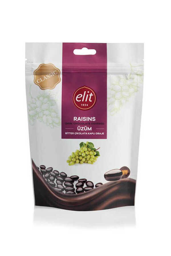 Bitter Çikolata Kaplı Üzüm Draje 125 Gr