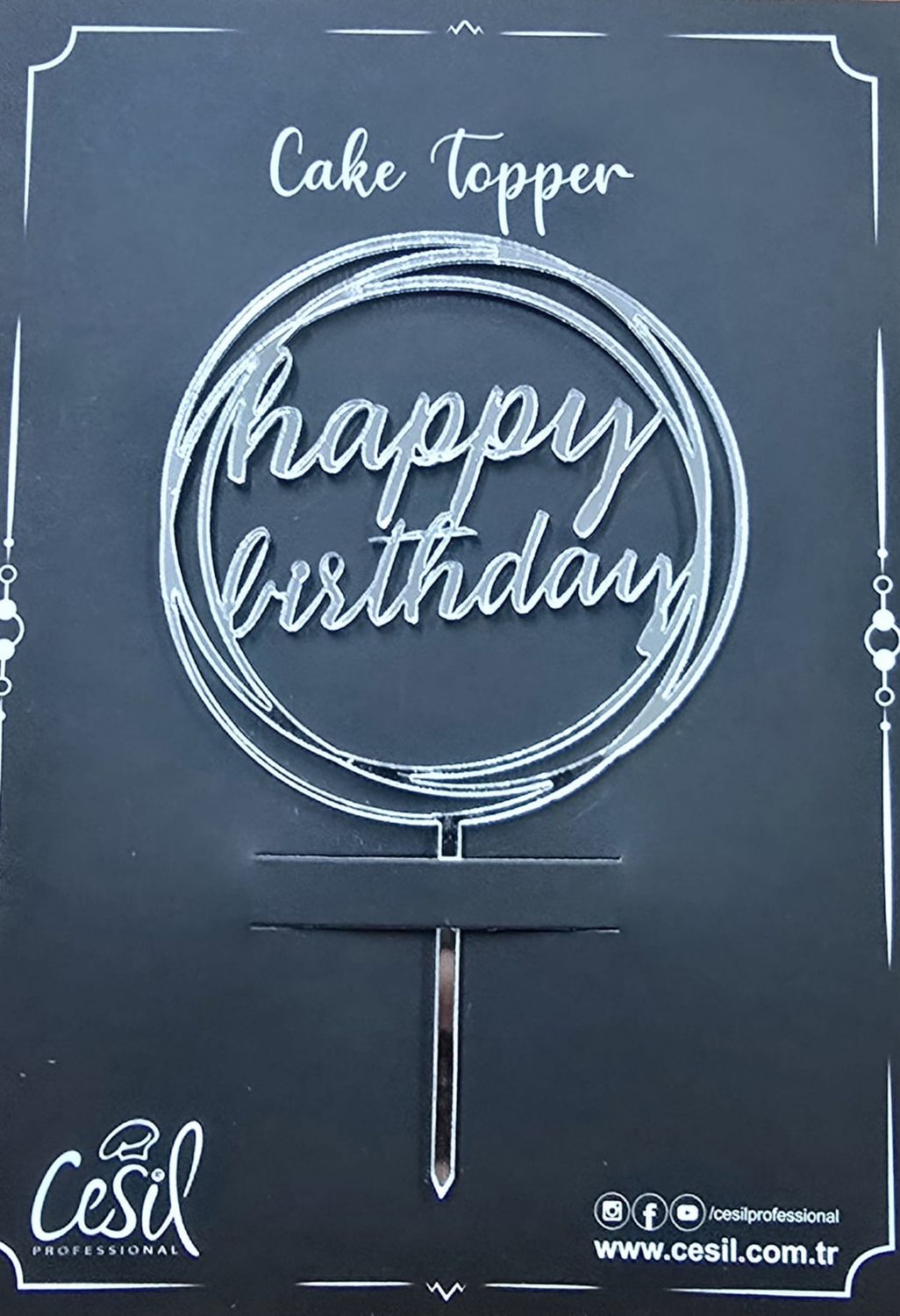 Minik Happy Birthday Çember Gümüş