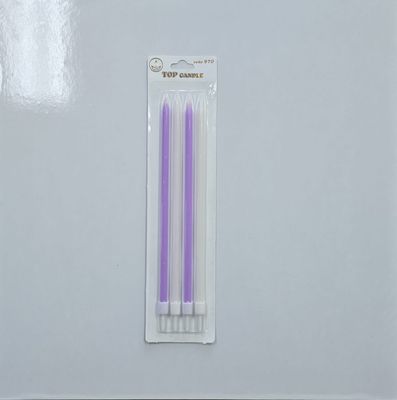 18 Cm Mor-Beyaz Mum 4&#39;Lü