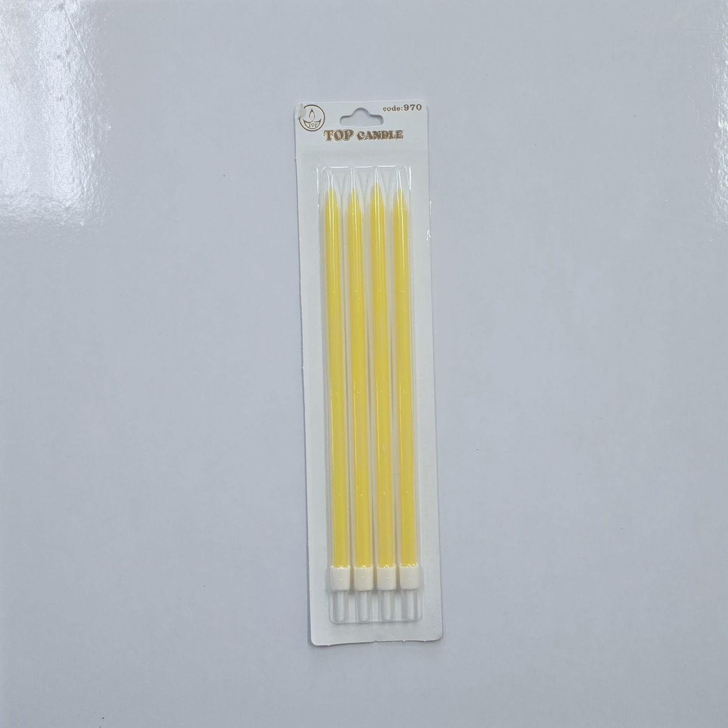 18 Cm Sarı Mum 4&#39;Lü