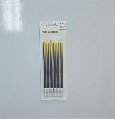 14 Cm Altın-Siyah Mum 6&#39;Lı