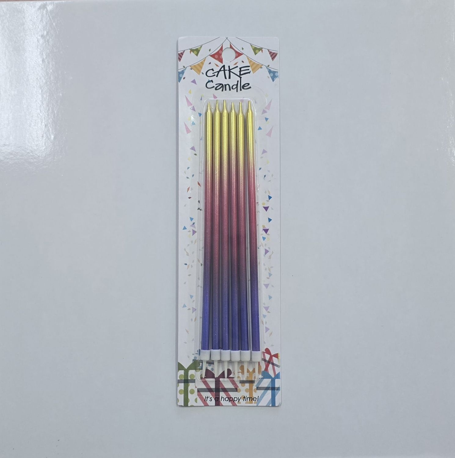 20 Cm Altın-Kırmızı-Mavi Mum 6&#39;Lı