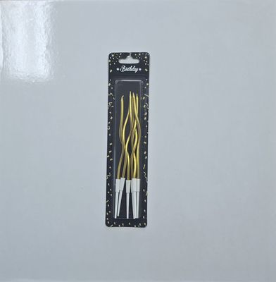 Kıvrık Mum Altın 6&#39;Lı