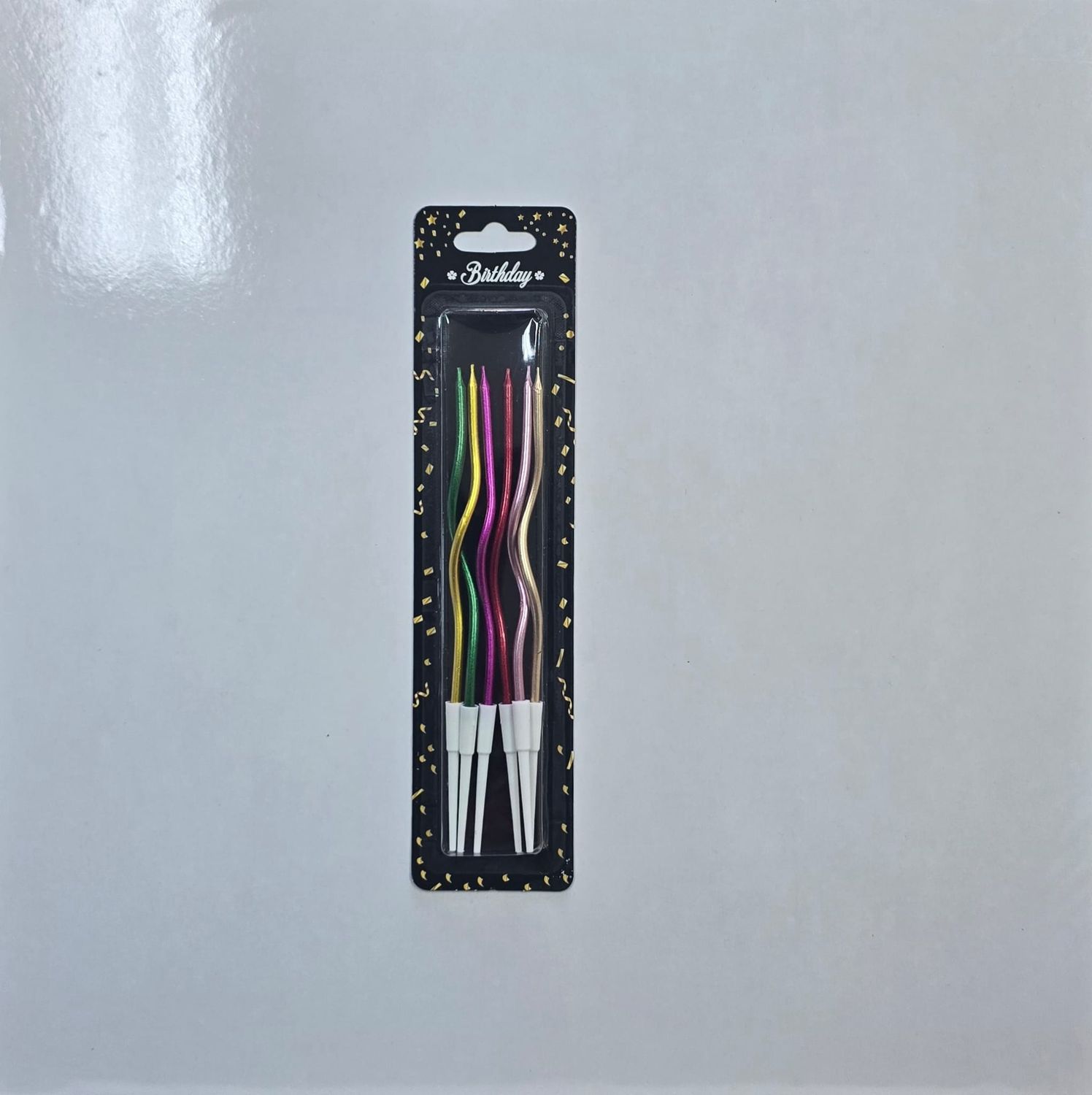 Kıvrık Mum Karışık Renkli 6&#39;Lı