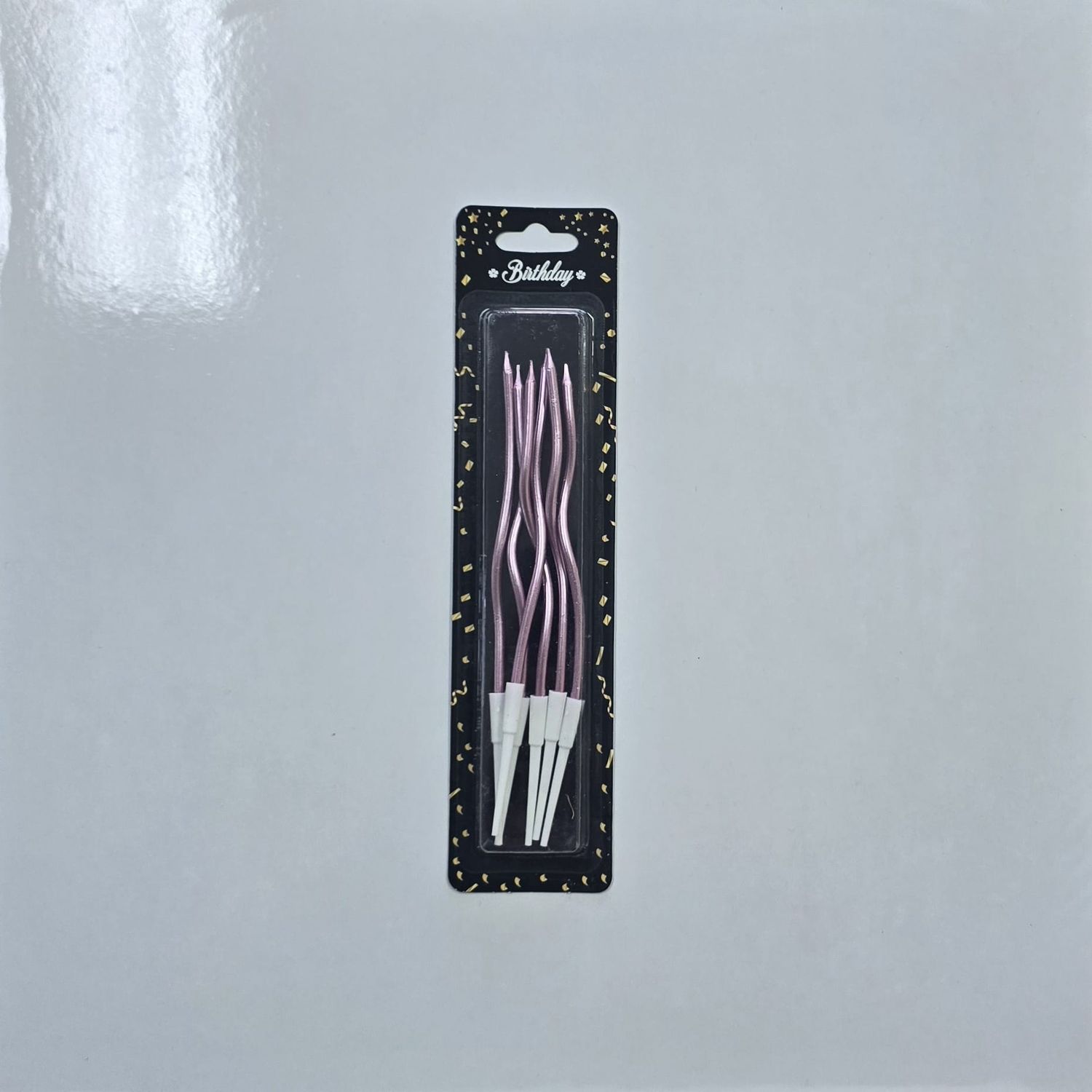 Kıvrık Mum Pembe 6&#39;Lı