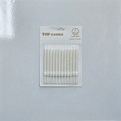 Simli Beyaz Mum 12&#39;Li