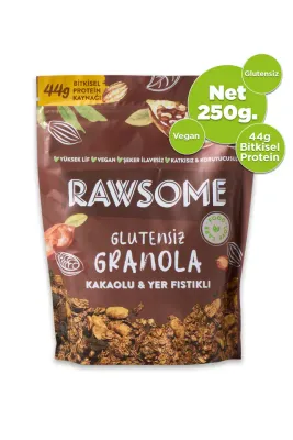 RAWSOME Glutensiz-Vegan Granola Kakaolu &amp; Yer Fıstıklı 250 Gr.