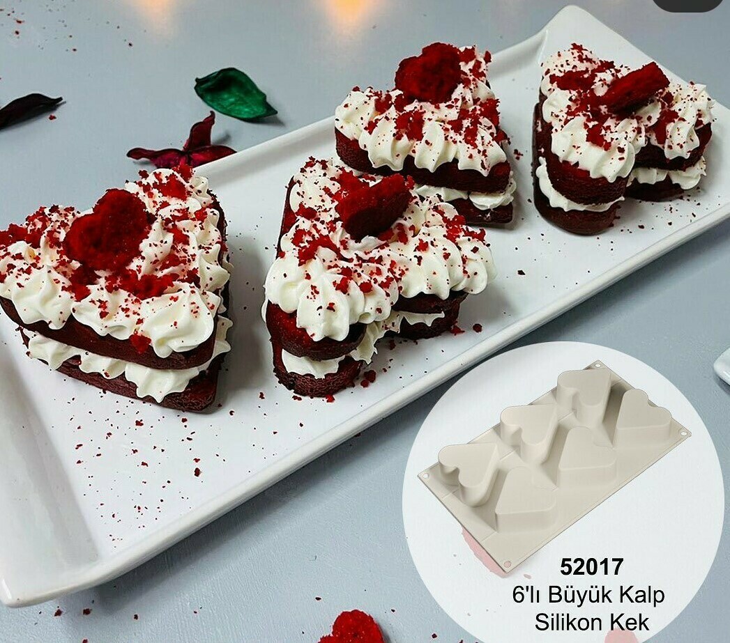 52017 6'Lı Büyük Kalp (30*17,50cm)