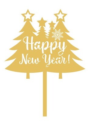 Pasta Topper 15362 Ağaç Happy New Year