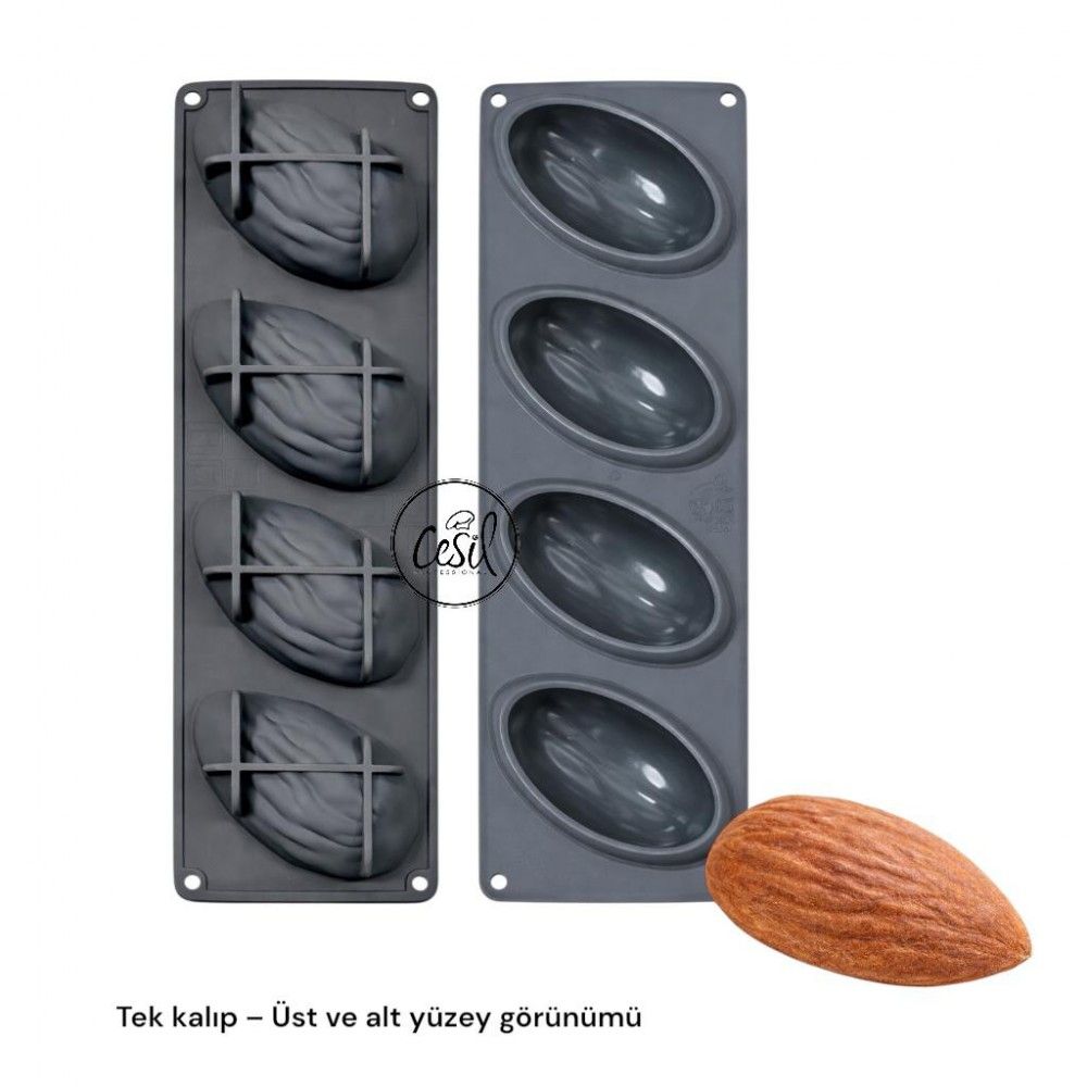 52129 Badem Silikon Kalıbı 4'Lü