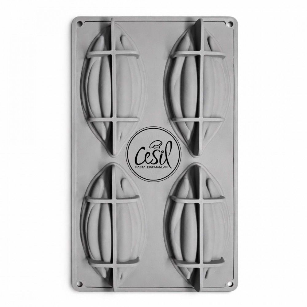 52130 Kakao Çekirdeği Silikon Kalıbı 4'Lü