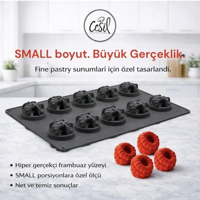 52124 Small Frambuaz Silikon Kalıbı 10'Lu