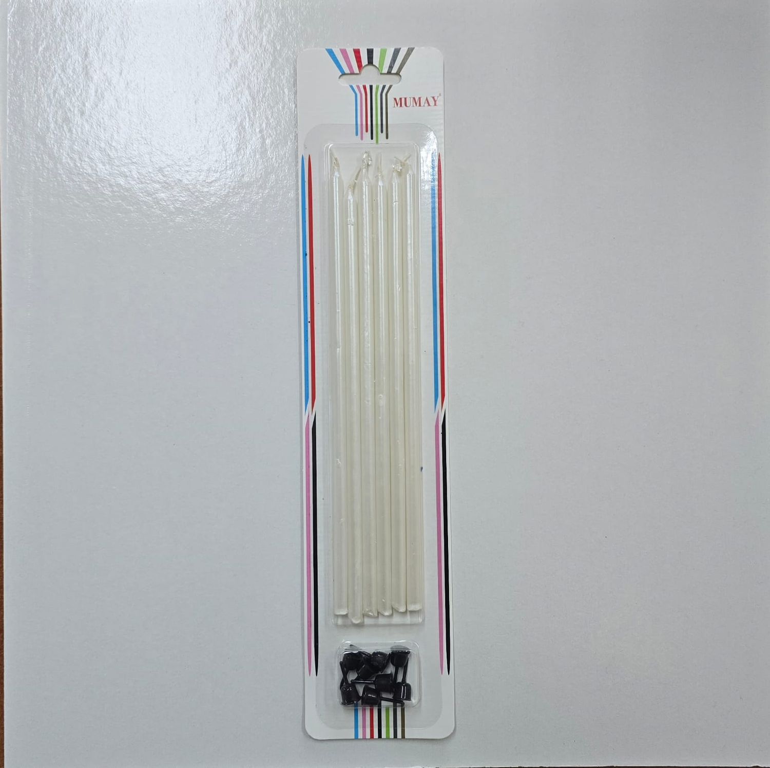 20 Cm Beyaz Mum 6'Lı