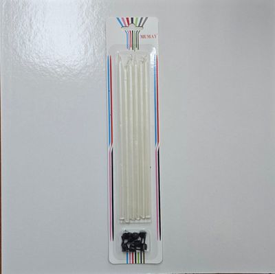 20 Cm Beyaz Mum 6'Lı