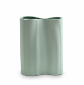 Ribbed Infinity Vase - BLUE Medium