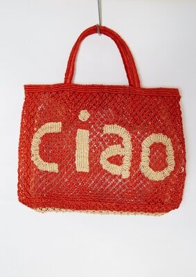 The Jacksons London | Ciao Bag | Red & Natural - SMALL