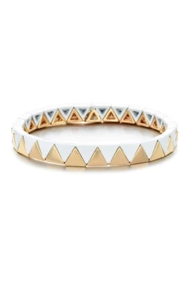 MOSK Pyramid Bracelet |
White / Gold