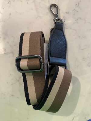 Bag Straps- Brown/Taupe Stripe