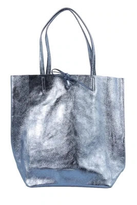 Maison Fanli | Large Tote Bag | Metallic Blue Jeans