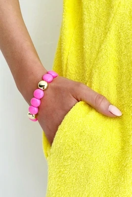 MOSK | Bubble Bracelet | Pink & Gold