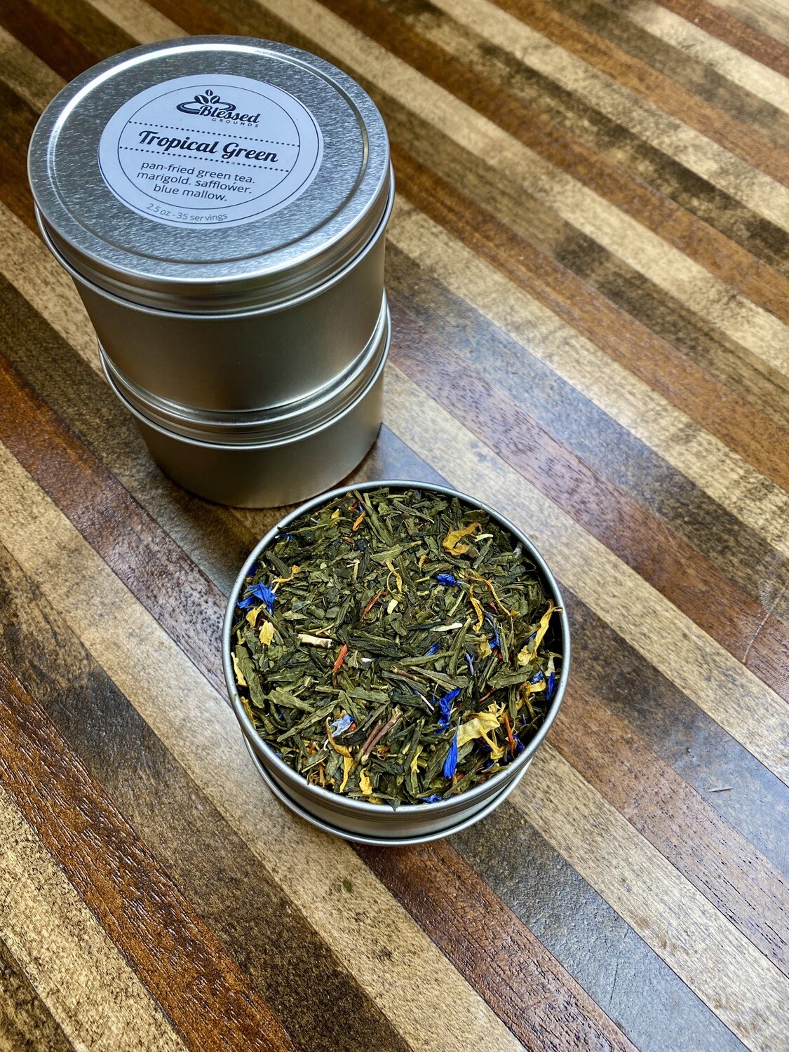 Tea Tin - Tropical Green
