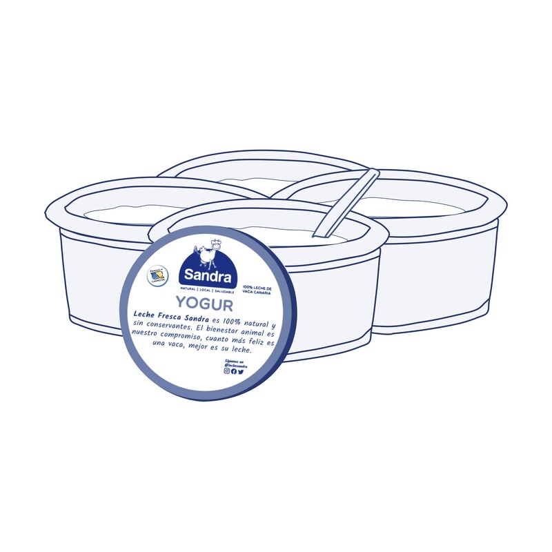 Pack Yogur Natural 125 gr. (4 unidades)