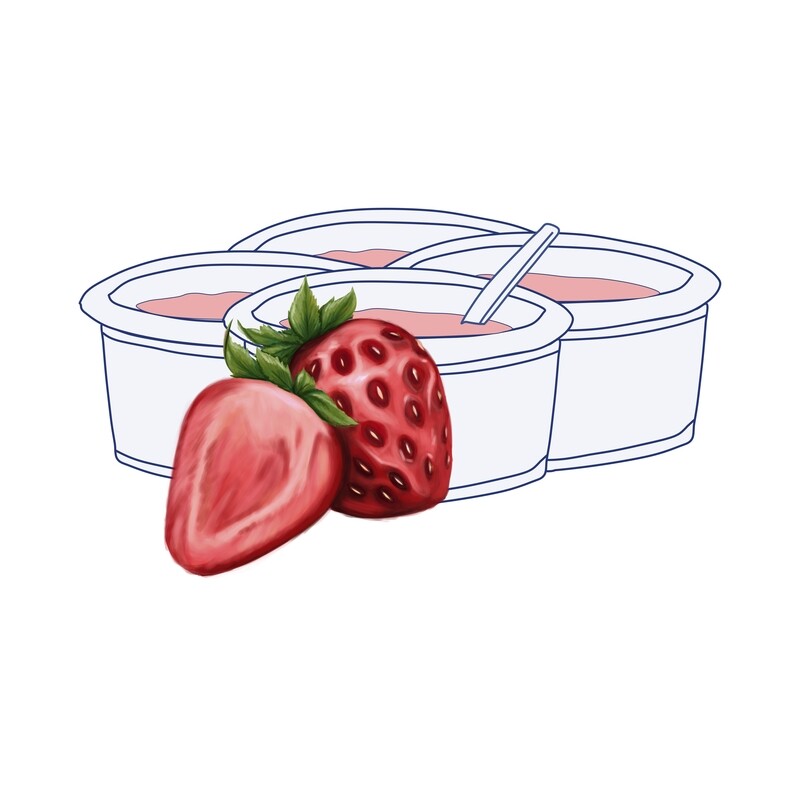 Pack Yogur Fresa 125 gr. (4 unidades)