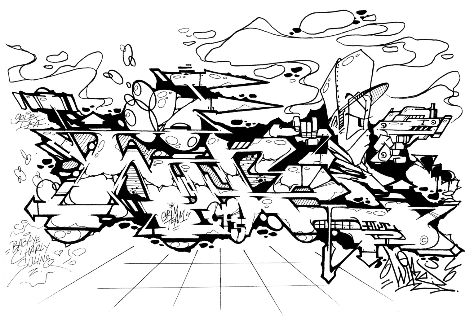 Sketch Black & White A4