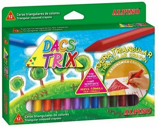 Ceras de colores para los niños ALPINO DACS TRICS 12 colores