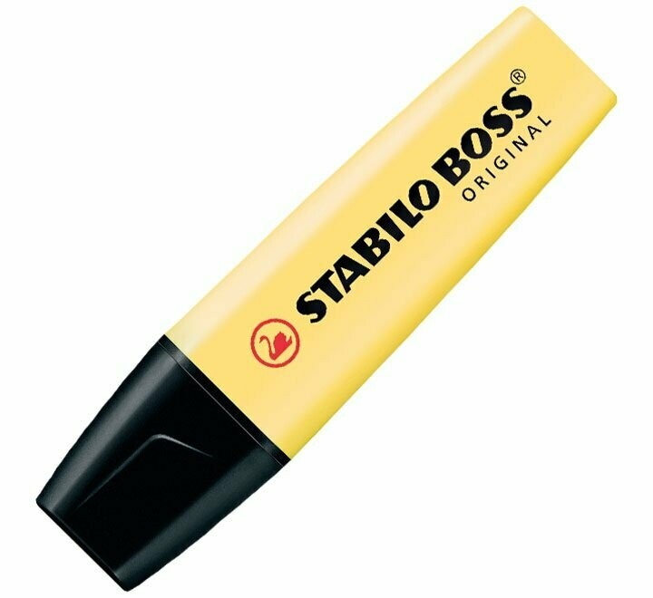 Marcador fluorescente STABILO BOSS amarillo pastel