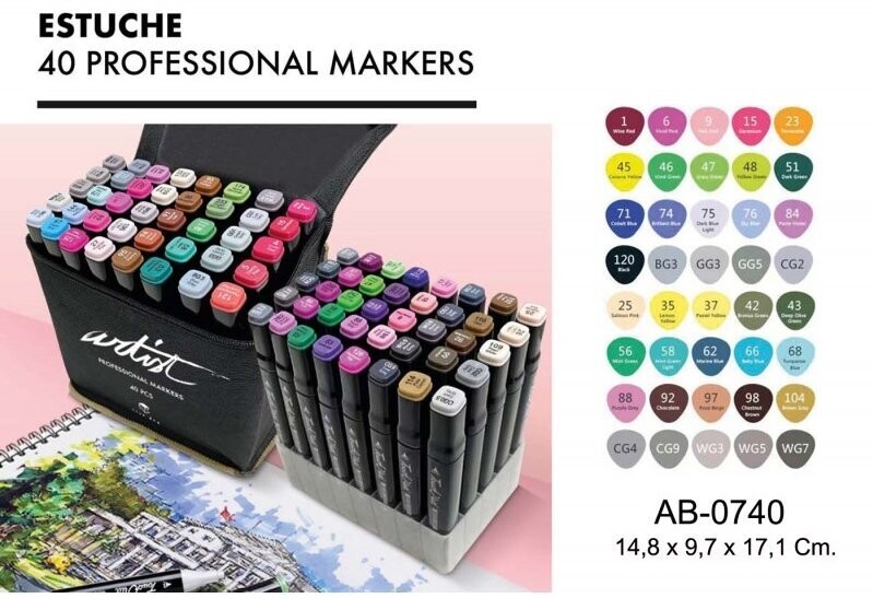 Rotuladores Artist doble punta 40 colores - Oficoex. Tu papelería
