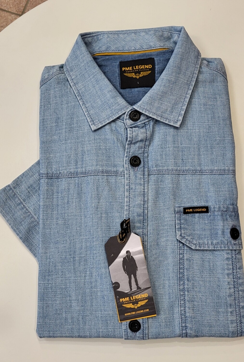 Chemises jeans manches courtes