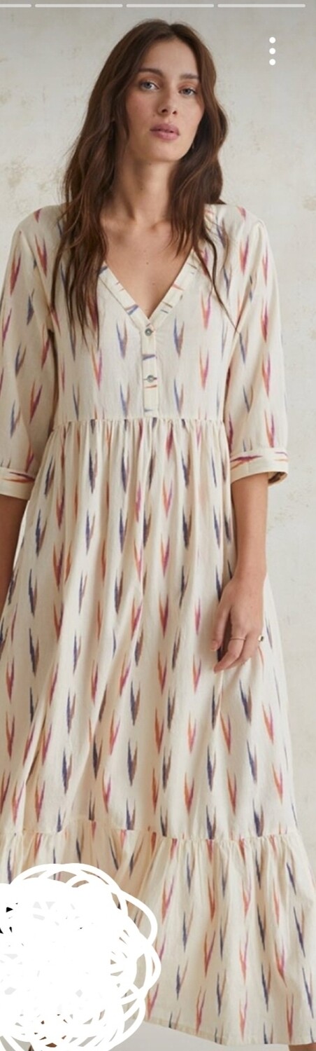 Robe longue beige
